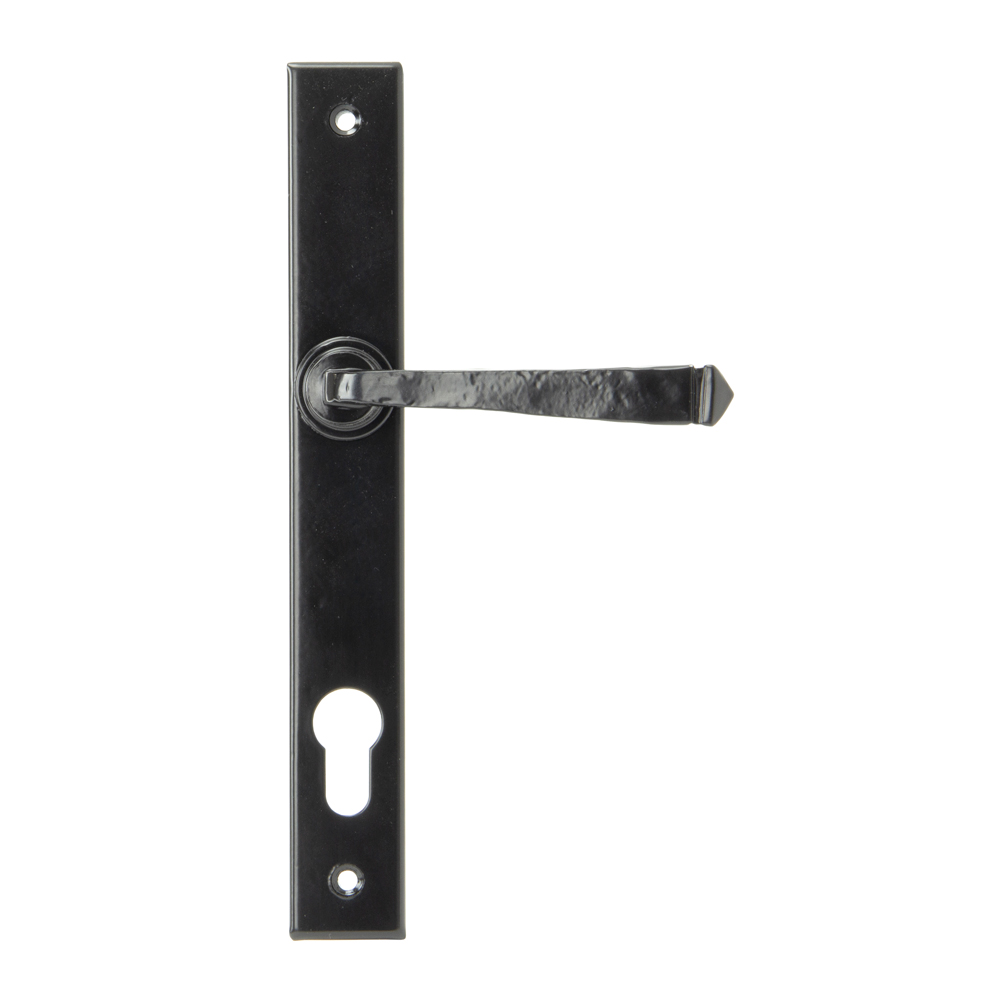 From the Anvil Avon Slimline Lever Espag. Lock Set - Black - (Sold in Pairs)